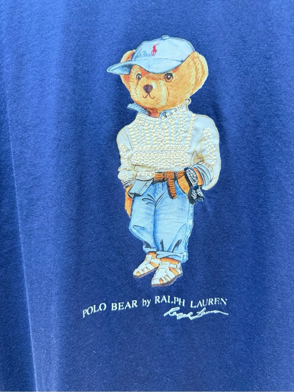 Polo by Ralph Lauren Navy Blue Bear Graphic Short Sleeve Tee